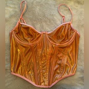 Urban outfitters pink corset top